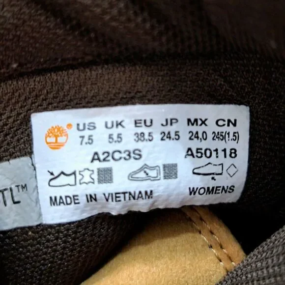 Timberland Skyla Bay Boot In Women's Size 7.5 Tan And Brown Casual Lace Up Boots - Picture 7 of 7